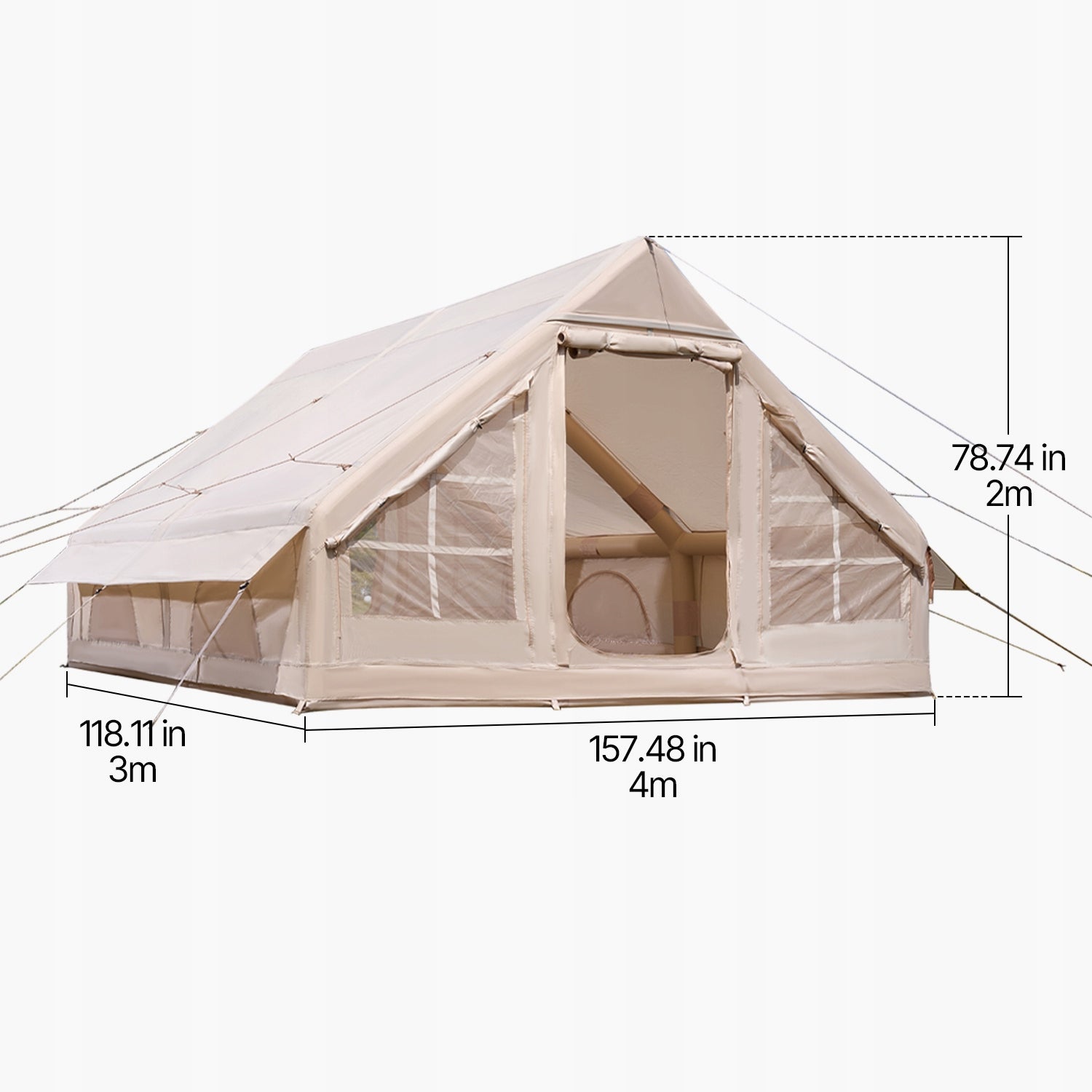 Tent Vevor beige waterproof 3000 mm for more than 6 people 4x3x2 m Manufacturer code KJZP431MCQWZ