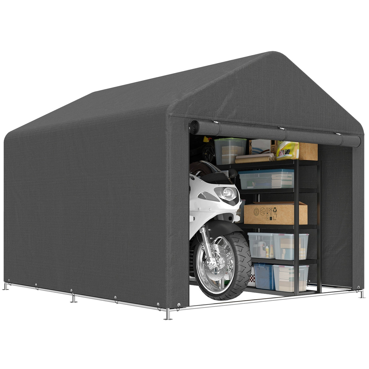 Tent garage 2,38 x 2 m, waterproof utility tent, UV protection