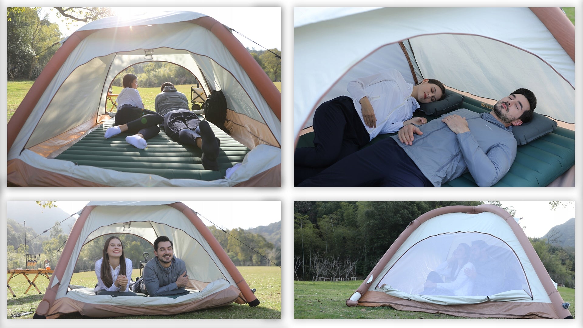 Tent with built-in pump Aerogogo for pilgrimage camping trip Brand Aerogogo