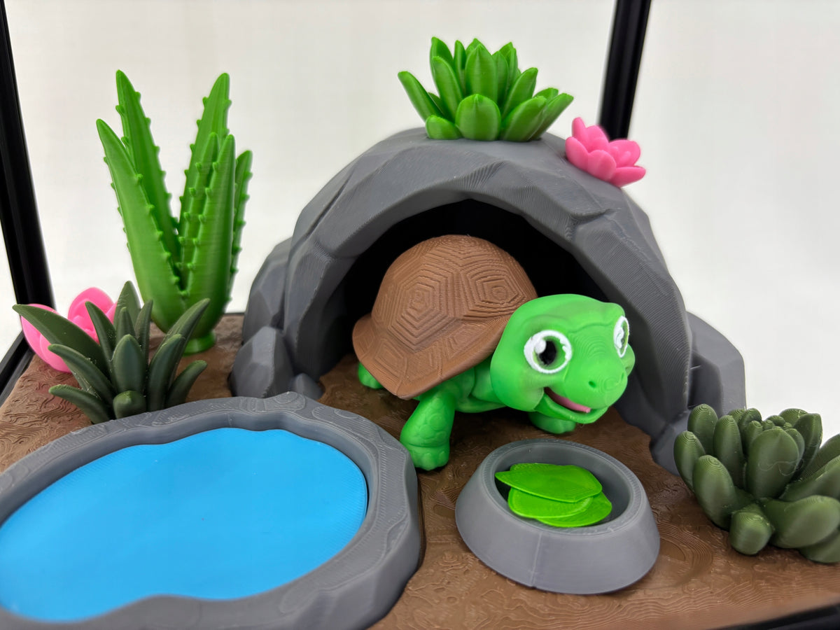 Terra set with turtle / turtle Stefan + equipment Packaging status original