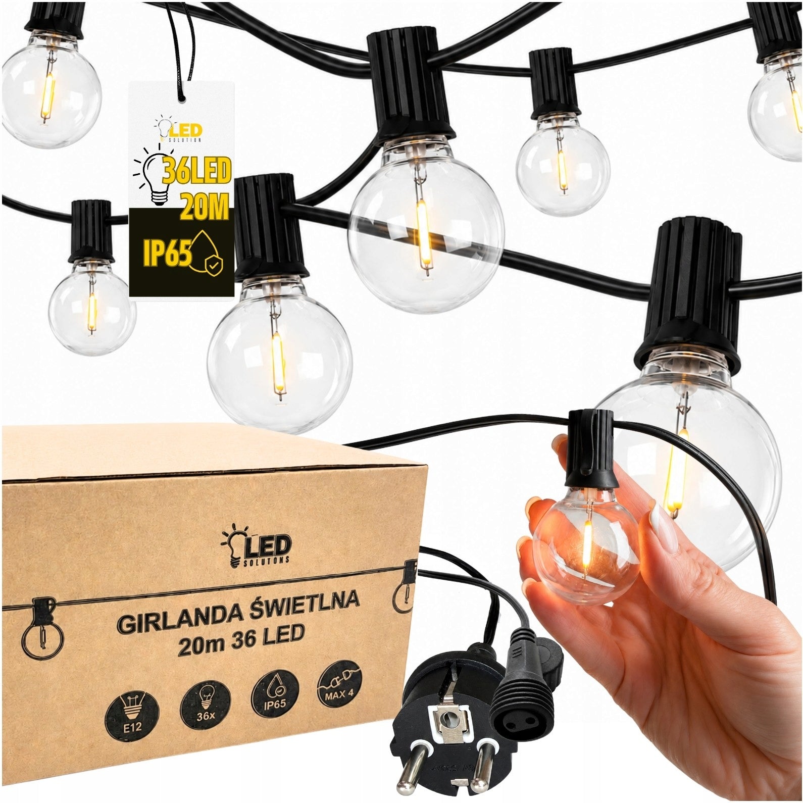 Terrace Garden Garland 36 LED 20m Outdoor Light Chain Light