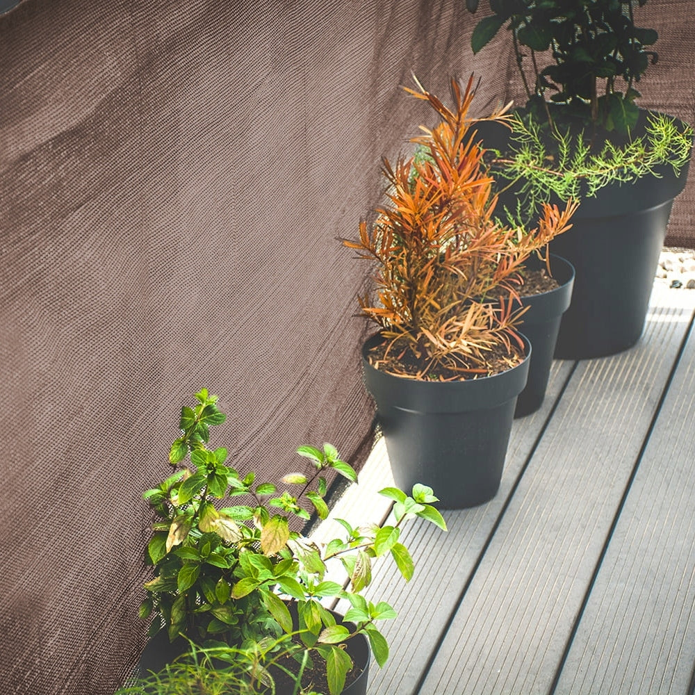 Terrace cover fence mesh balcony shading mat brown 1×5 m Length 500 cm