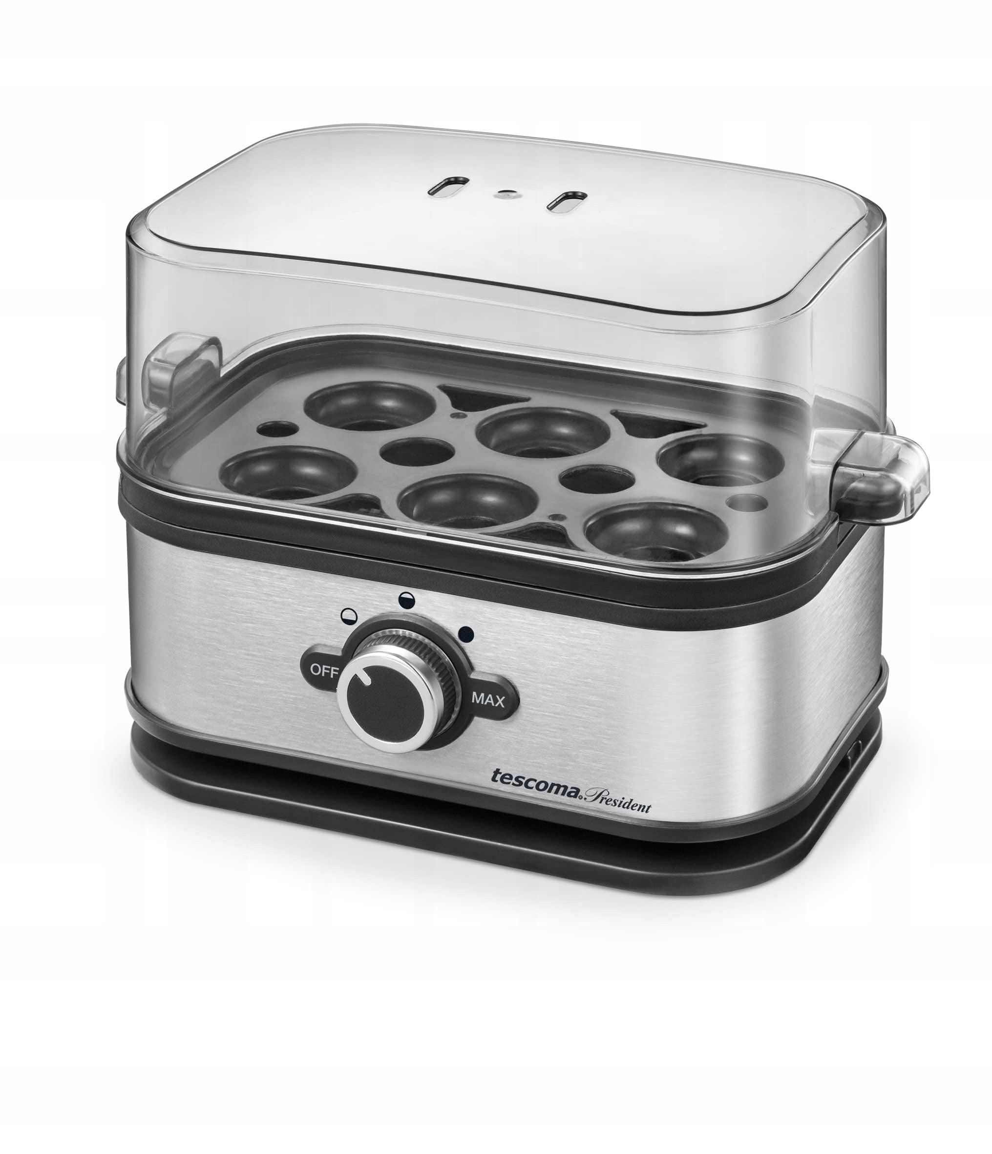 Tescoma President 909100 egg cooker 6 eggs, 400W, stainless steel Brand Tescoma
