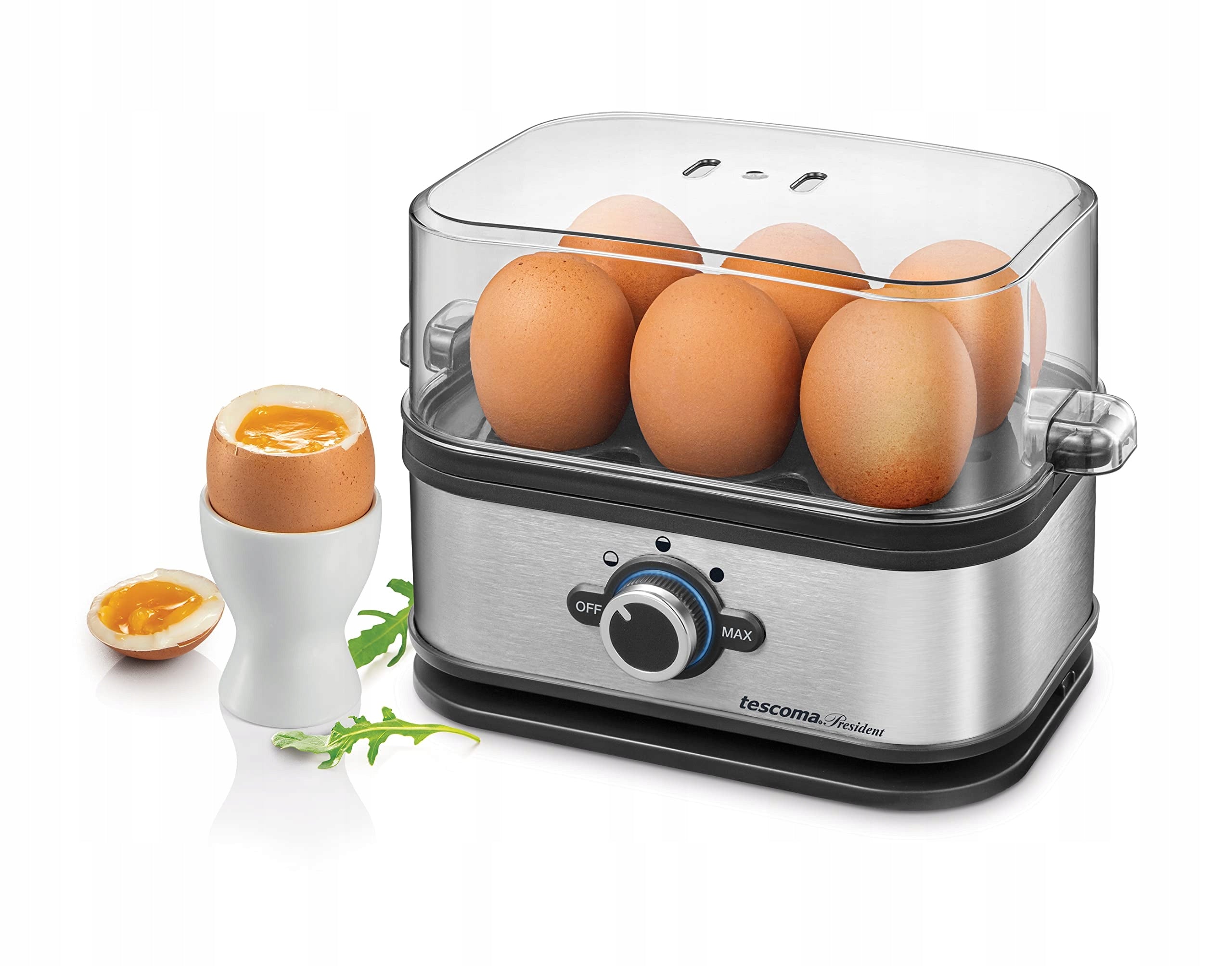 Tescoma President 909100 egg cooker 6 eggs, 400W, stainless steel