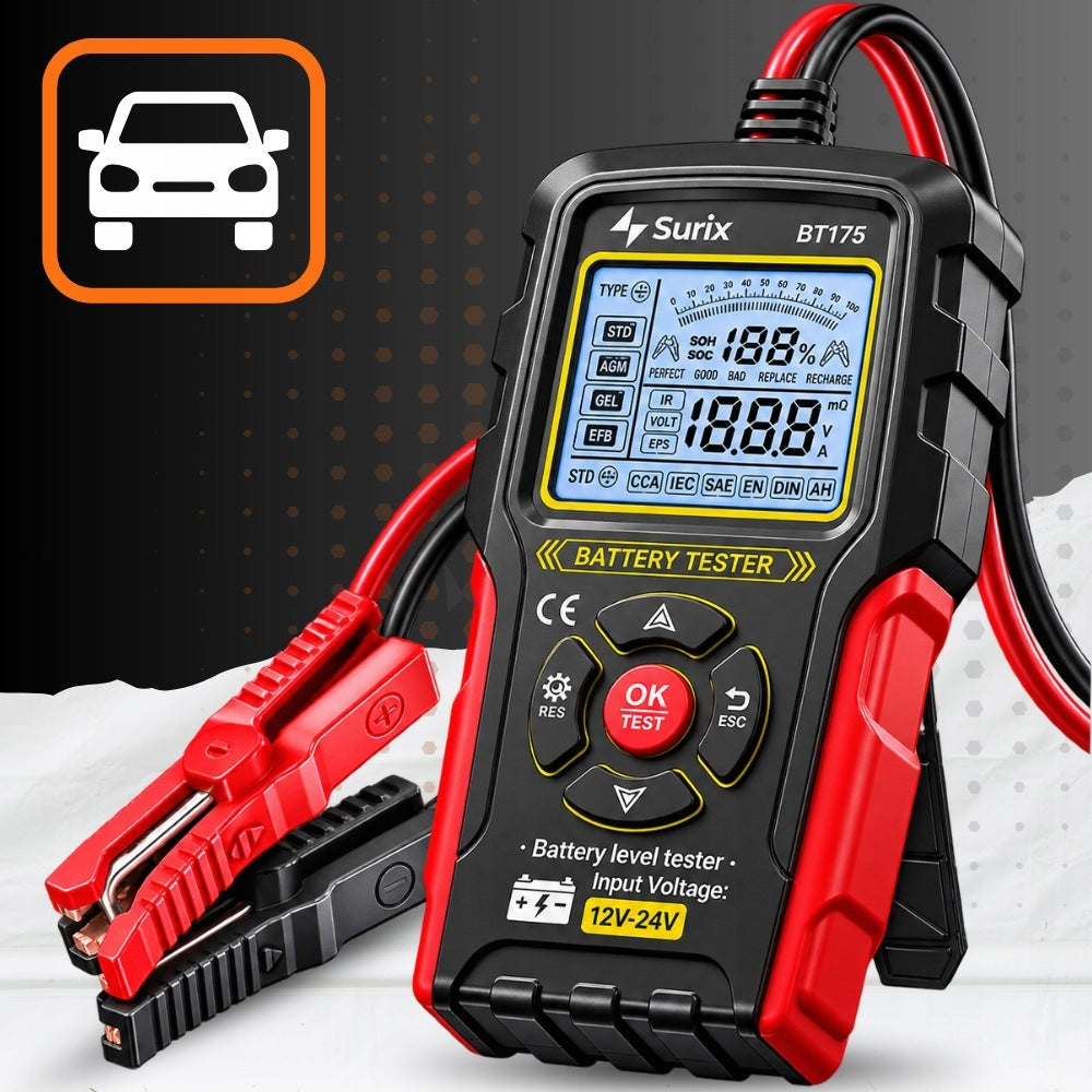 Tester Meter for Battery 12V 24V DIGITAL LCD SURIX BT175 Manufacturer code SUR590910