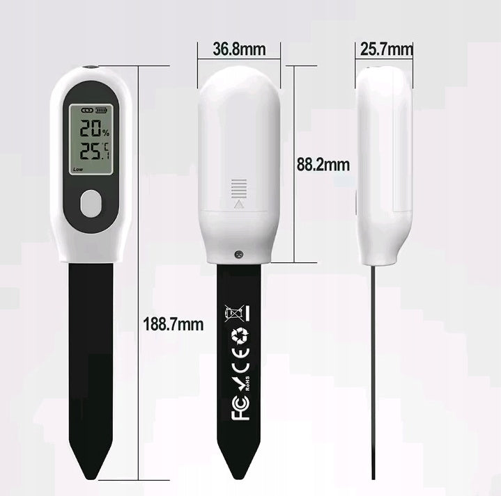 Tester Temperature Humidity Sensor Twilight Soil 3in1 TUYA Zigbee 3.0 Additional features display