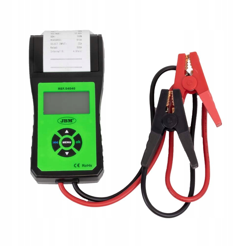 Tester with printer for 12 and 24V batteries