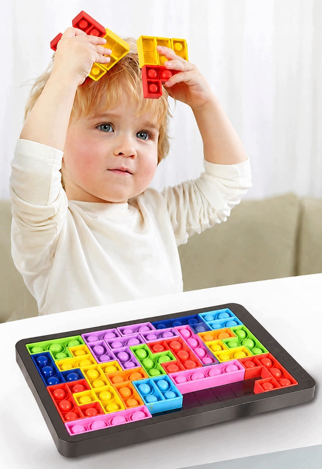Tetris for kids POP IT PUZZLE 3D popit colorful Manufacturer code JHC e-commerce tetris pop it gra logiczna