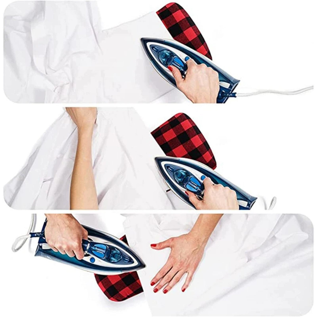 Textile Ironing Pad Reversible Plaid Mini Ironing Pillow for Folding Packaging status original