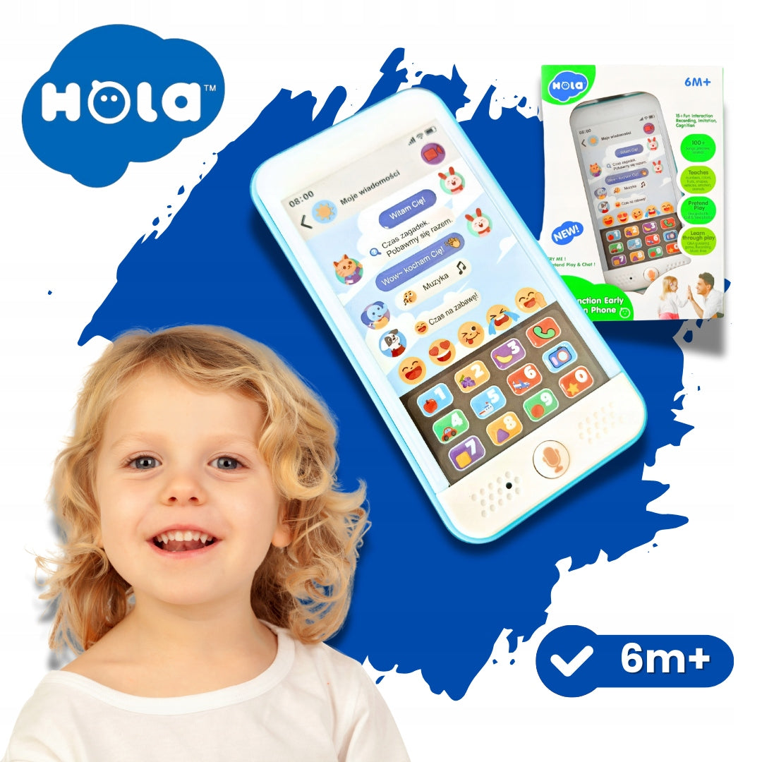 The first interactive phone for children educational smartphone 100 sounds Manufacturer code interaktywna zabawka dla dziecka edukacyjna
