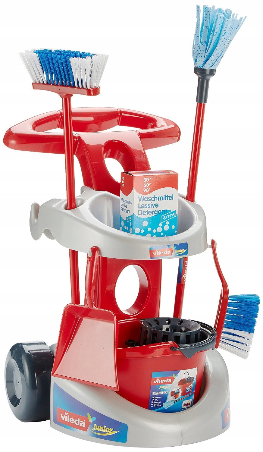 Theo Klein 6721 Cleaning trolley with Vileda broom Packaging status original
