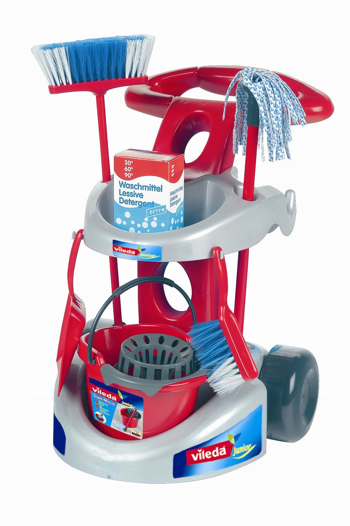 Theo Klein 6721 Cleaning trolley with Vileda broom