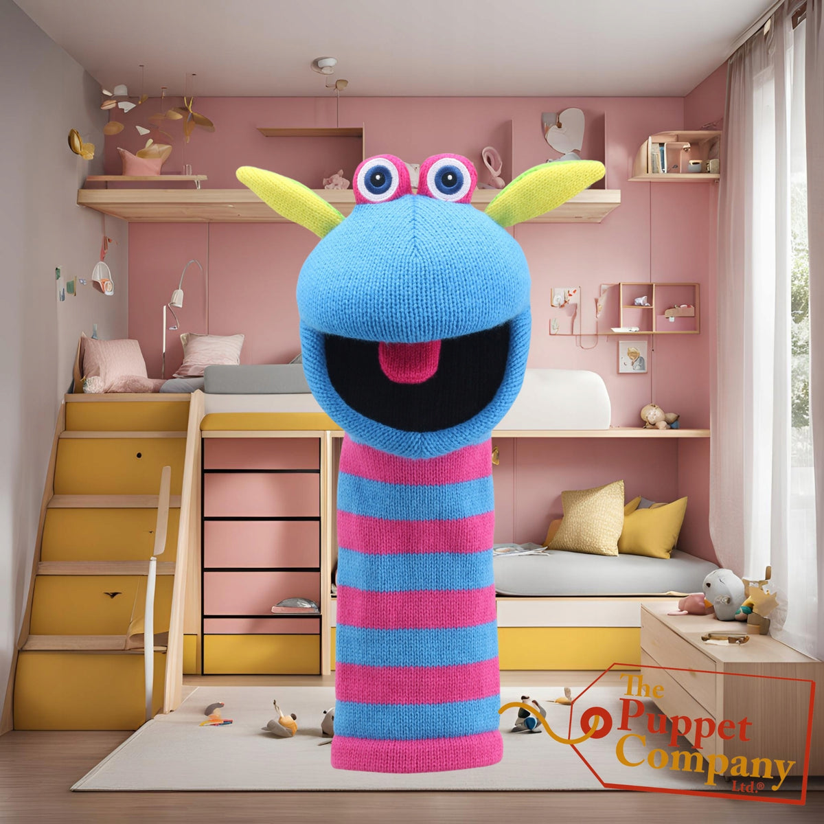 Therapeutic hand puppet for learning to speak for children moves the face SOX Packaging status original