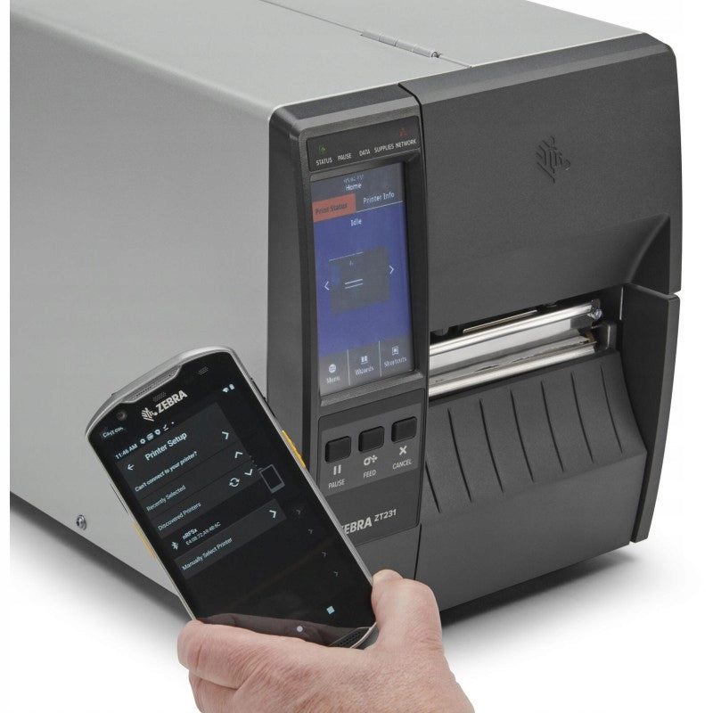 Thermal Label Printer 203 dpi Zebra ZT231 USB LAN LCD Manufacturer code ZT23142-D0E000FZ