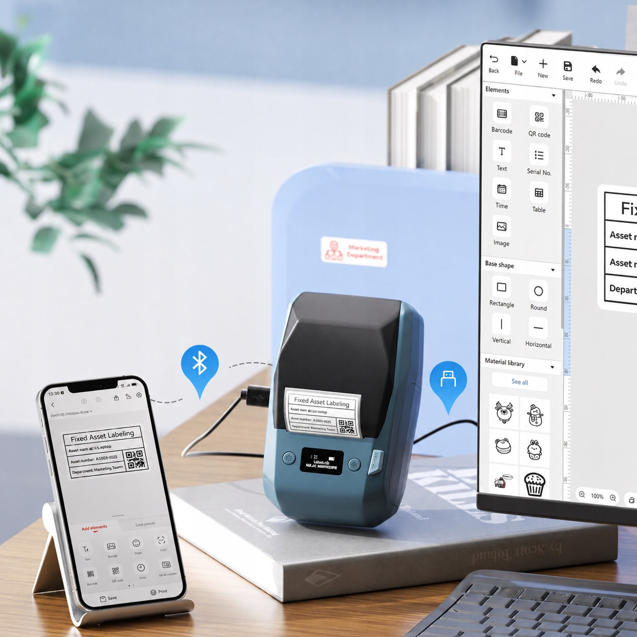 Thermal Transfer Printer NIIMBOT M2 50mm for Office and Cable Labels Manufacturer code M2