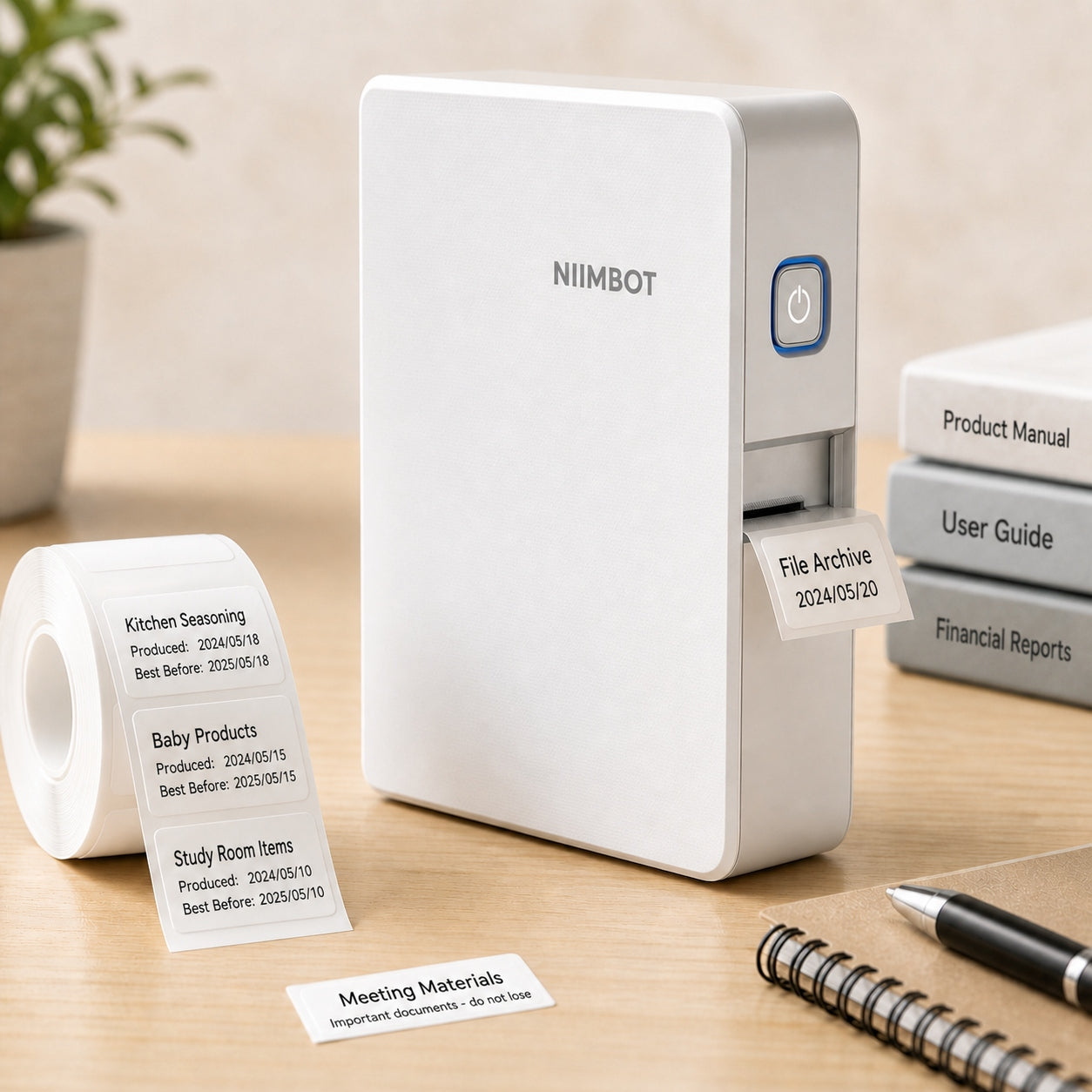 Thermal Transfer Printer Self Adhesive Labels Niimbot B18 N1 Bluetooth Manufacturer code B18 Printer