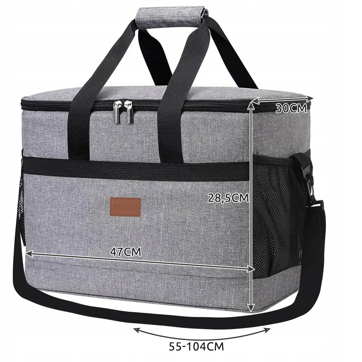 Thermal bag Trizand large thermal bag for beach picnic grey 40 l Manufacturer code 23843