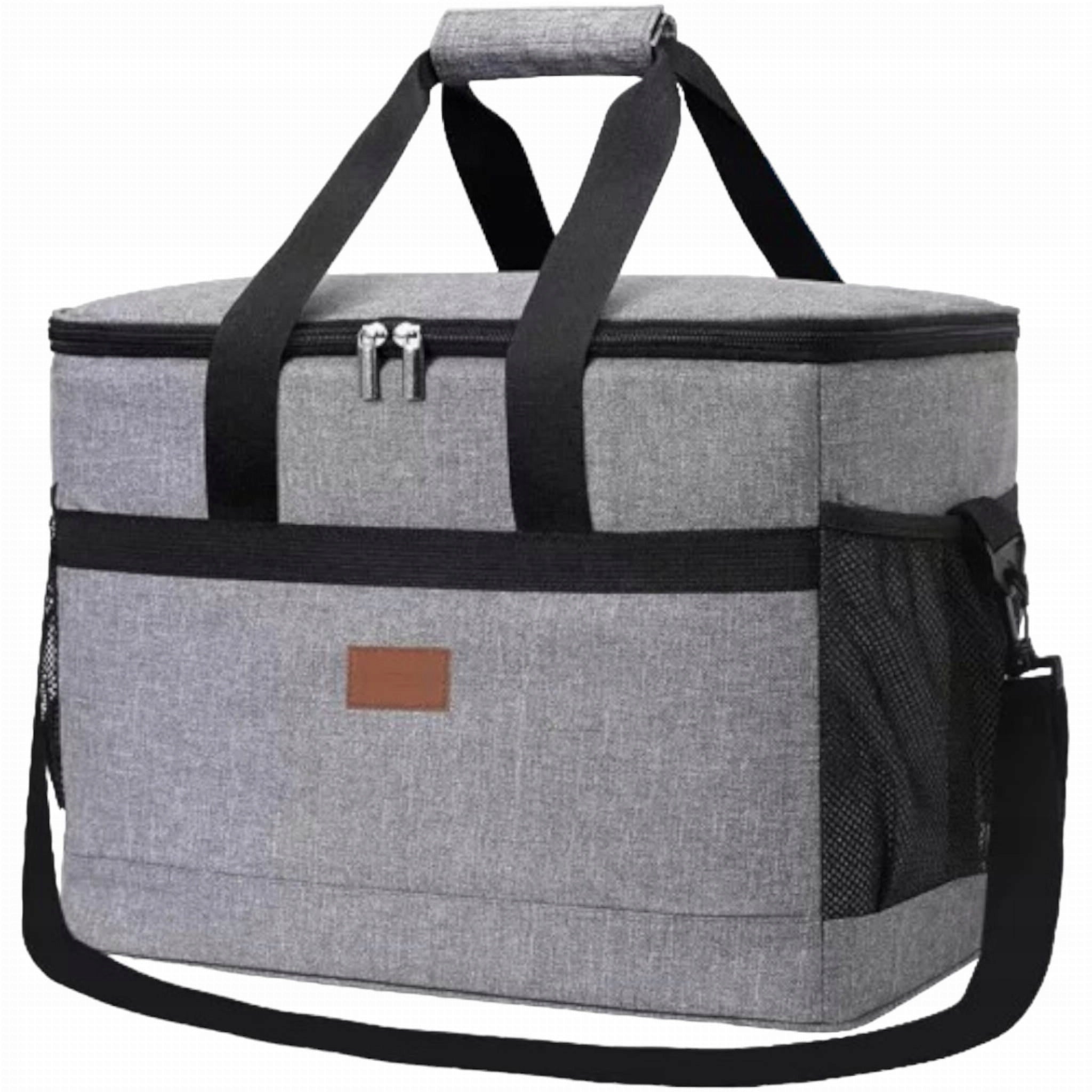 Thermal bag Trizand large thermal bag for beach picnic grey 40 l