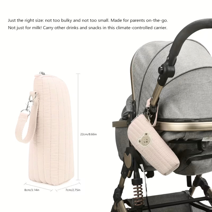 Thermal bag for baby bottles bear in khaki bowl Manufacturer code WEB11