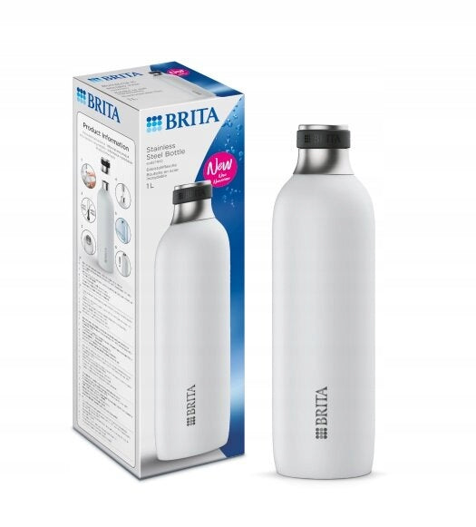 Thermal bottle BRITA SodaTrio White 1l stainless steel Dominant color white