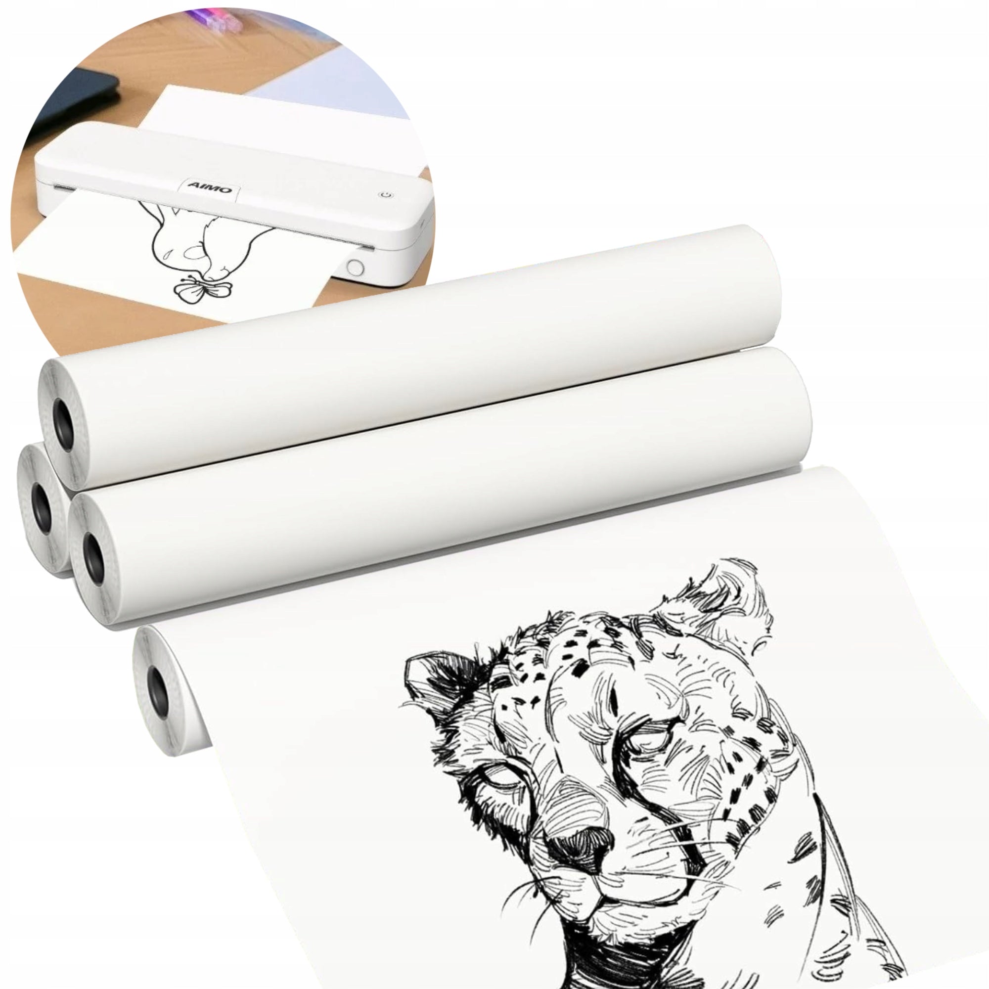 Thermal paper A4 roll for portable printer M831 M832 Phomemo AIMO x4