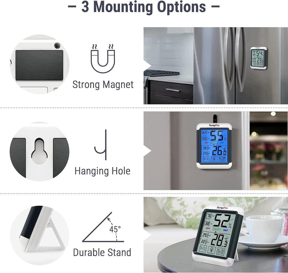 ThermoPro TP55 Screen Humidity and Temperature Monitor Hygrometer Smart Brand no brand