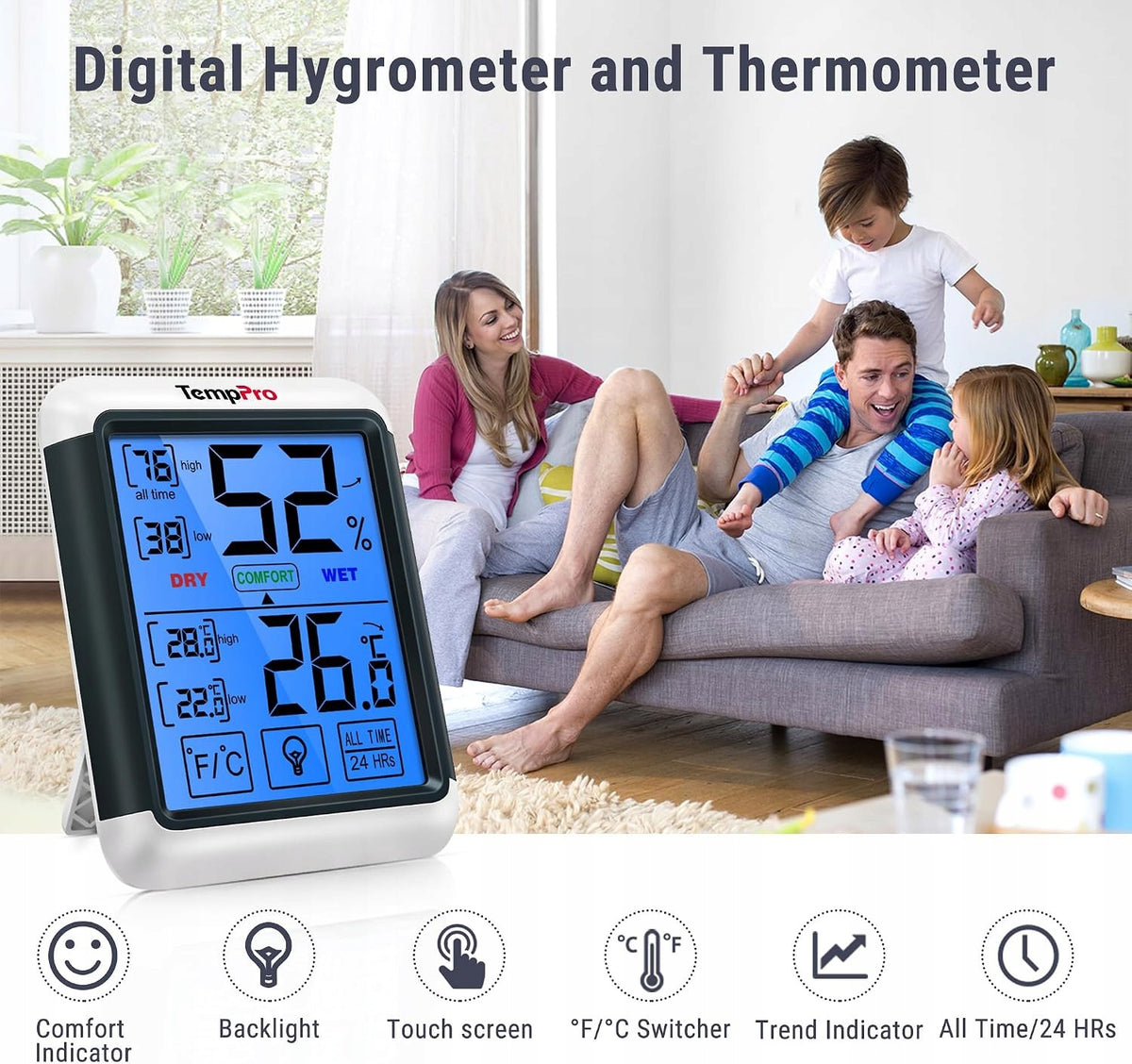 ThermoPro TP55 Screen Humidity and Temperature Monitor Hygrometer Smart Manufacturer code B06XZYP5FW