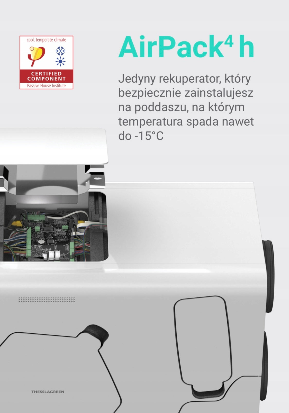 Thessla Green AirPack4 500h Enthalpy recuperator with assembly. Brand Thesslagreen