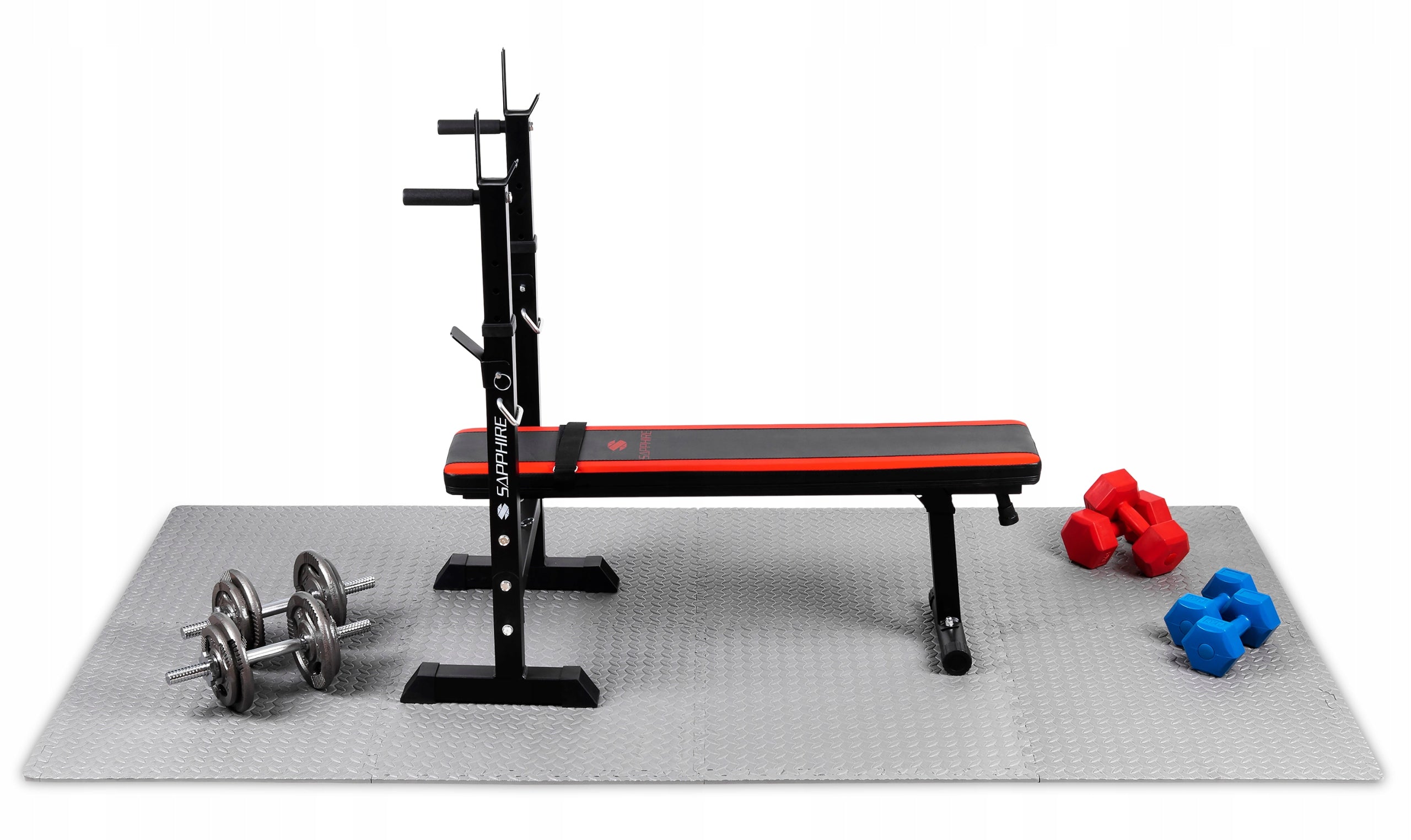 Thick Protective MAT PUZZLE FOR GYM EXERCISE EQUIPMENT 223x114cm Brand Sapphire