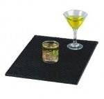 Thick bartending mat rectangular black 45x31cm