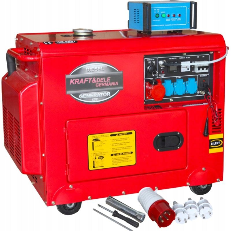 Three-phase portable generator set Kraft&Dele 7000 W diesel