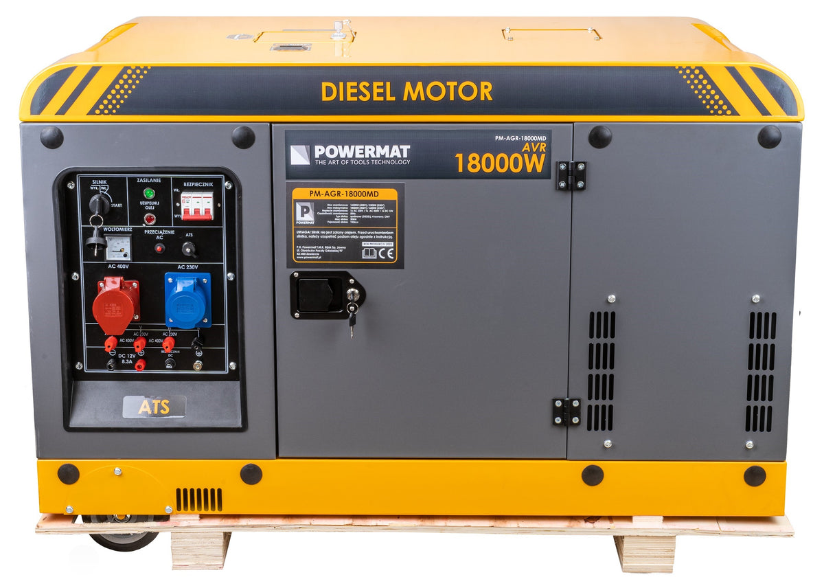Three-phase portable generator set Powermat 18000 W diesel Brand Powermat