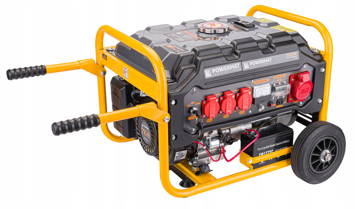 Three-phase portable generator set Powermat 3000 W petrol Manufacturer code PM-AGR-3000MNKE / PM1196