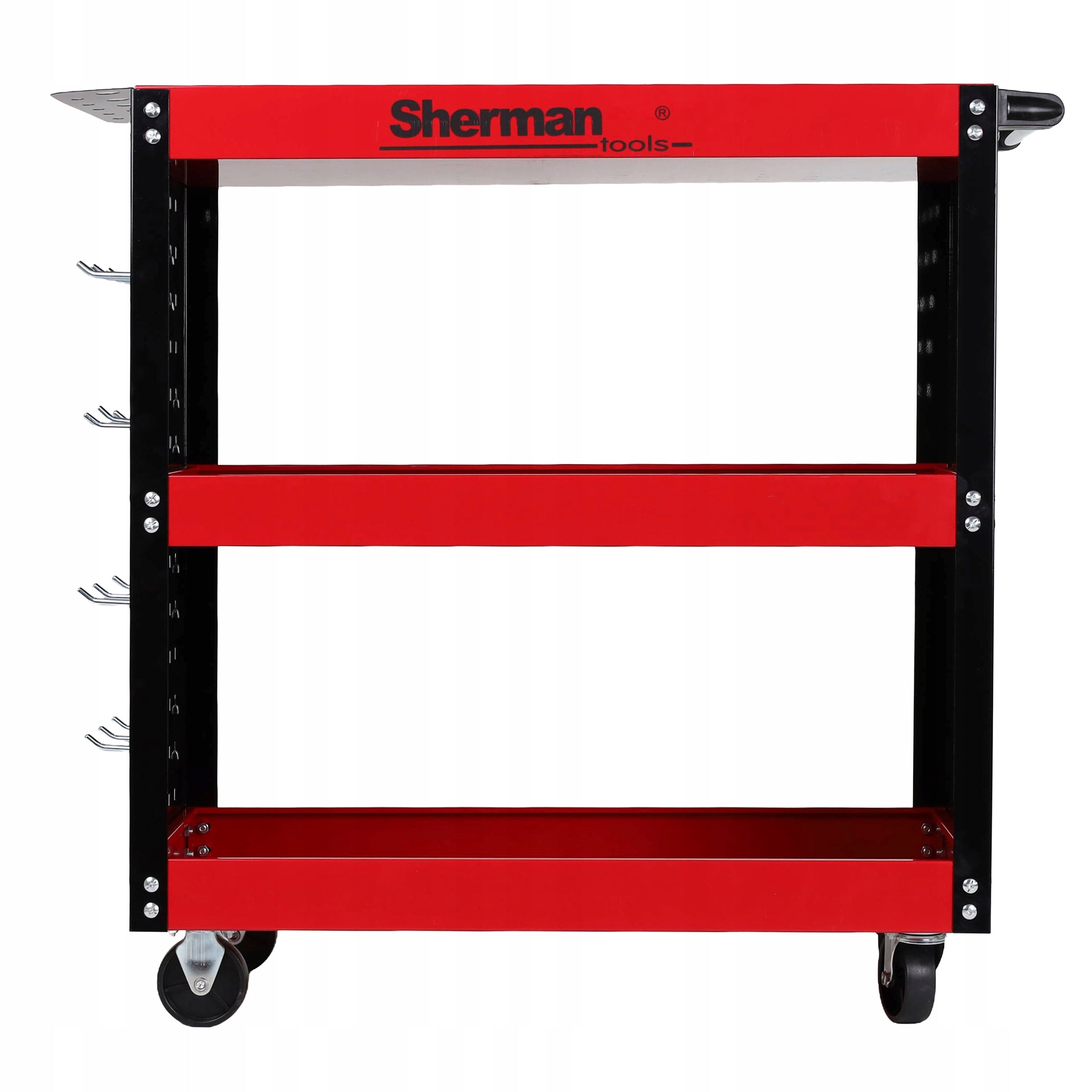 Three-shelf trolley HIGH QUALITY workshop tool on wheels wall Brand Sherman