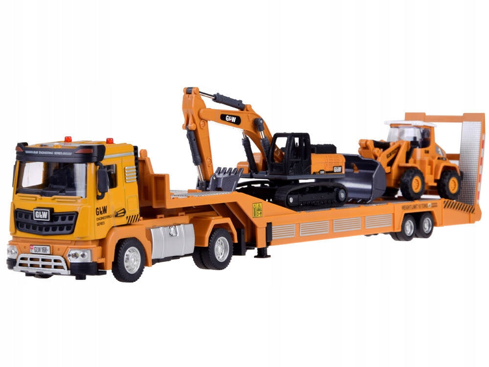 Tir Tow Truck Excavator and Bulldozer Set with Sound Small Builder ZA5008 Brand Jokomisiada