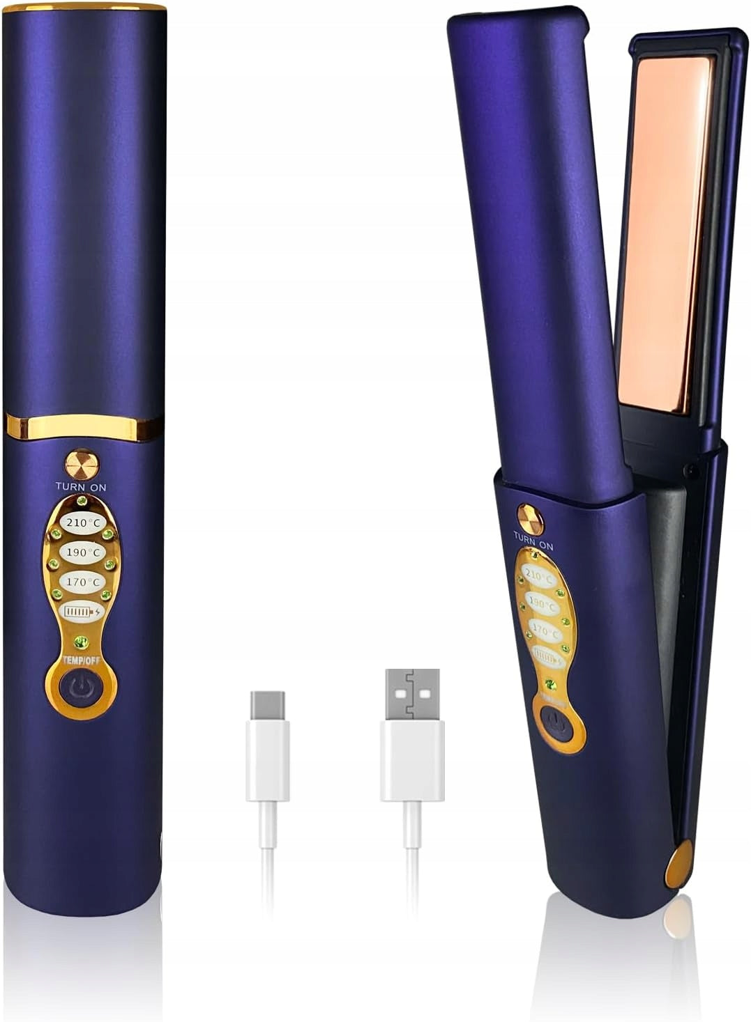 Titanium Portable Mini Hair Straightener Wireless Travel
