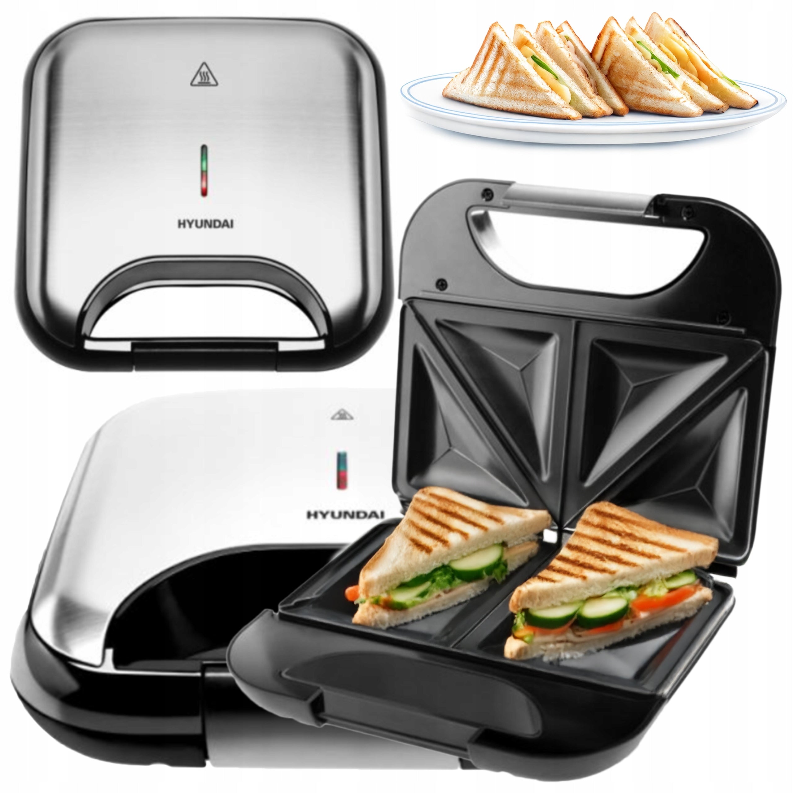 Toast sandwich toaster INOX SANDWICH 750W non-stick coating Power rating 750 W