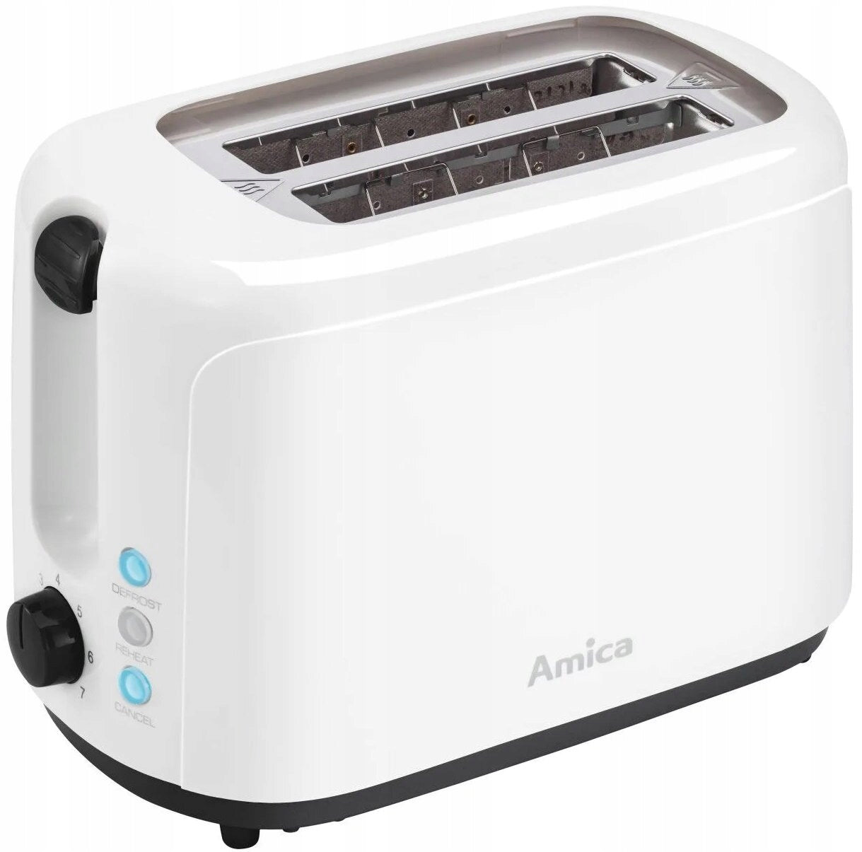 Toaster Amica TD1012 white 750w 2 toast defrosting regulation toasting Packaging status original