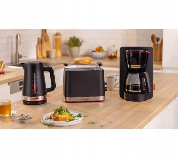 Toaster Bosch TAT4M223 950W 2 Toast Bread Grate Black Power rating 950 W