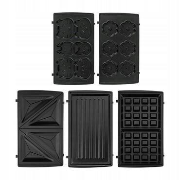 Toaster Hoffen black 850 W 5IN1 with interchangeable trays grill toast waffles Manufacturer code 5905118028319