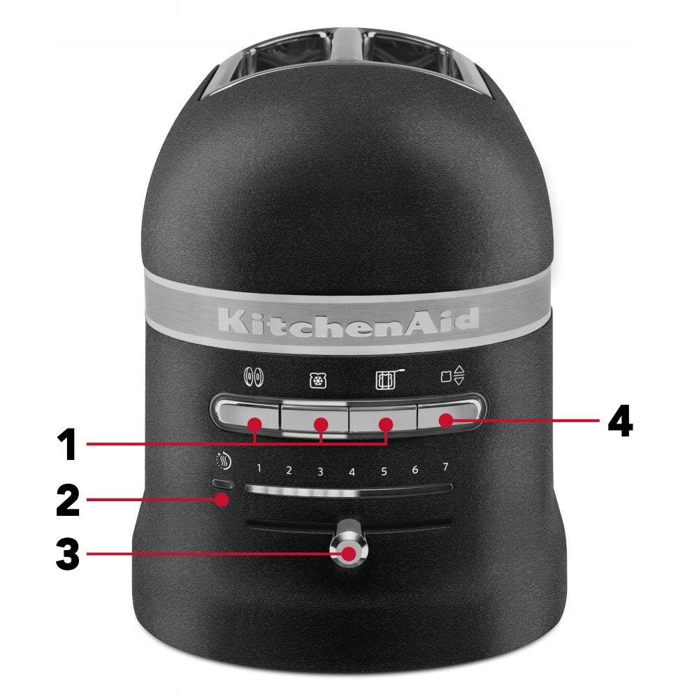 Toaster KitchenAid 5KMT2204EBK black 1250 W Manufacturer code 5KMT2204EBK