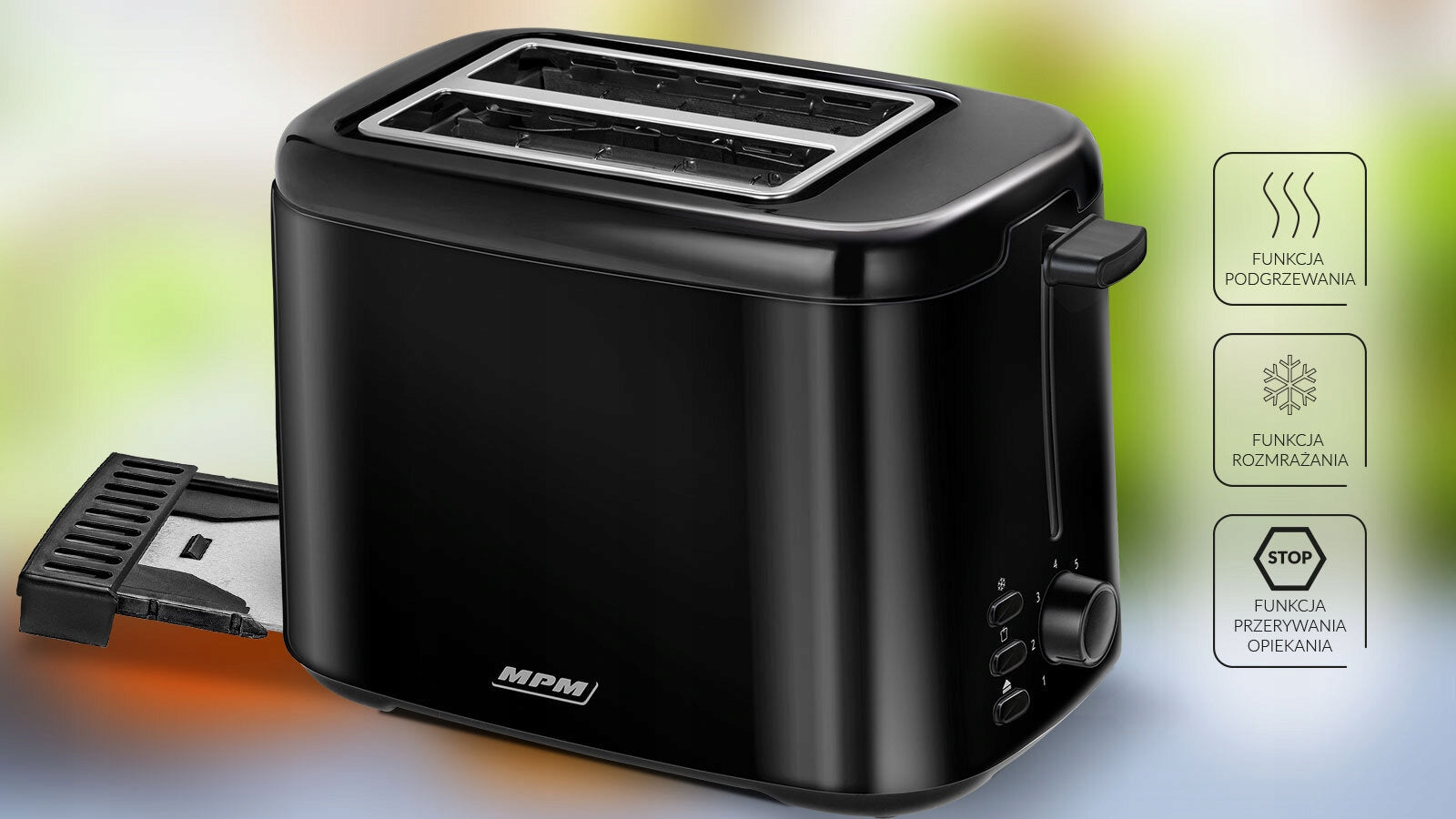Toaster MPM MTO-07/C Black Dominant color black