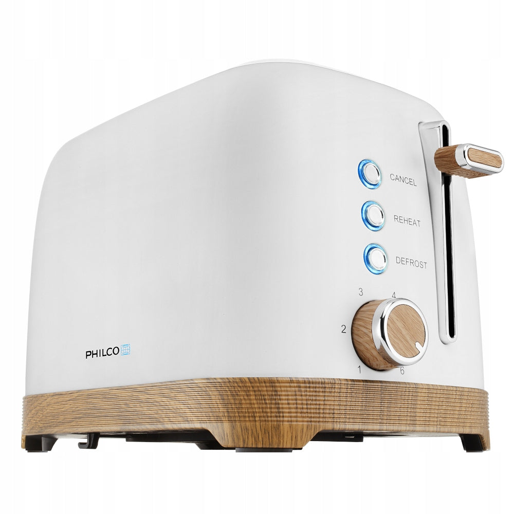 Toaster PHILCO PHTA 3710W 950W 2SANDWICHES STYLISH DESIGN TIMER 7 Pozim White