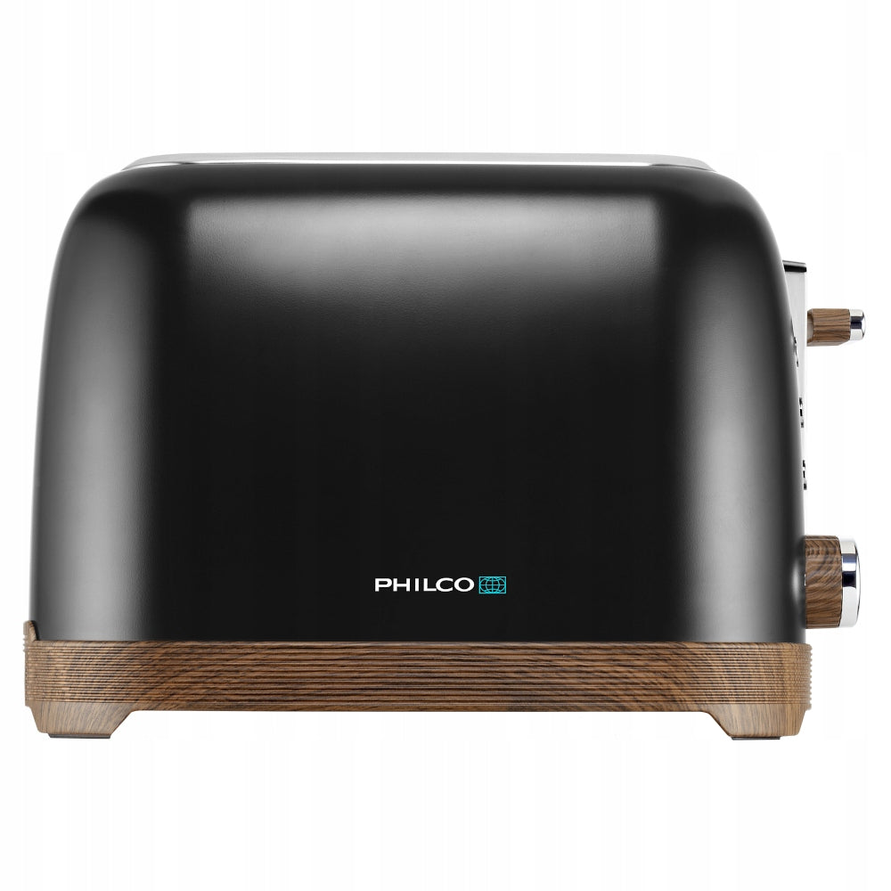Toaster PHILCO PHTA 3711B 950W 2SANDWICHES STYLISH DESIGN TIMER 7 Level BLACK Packaging status original