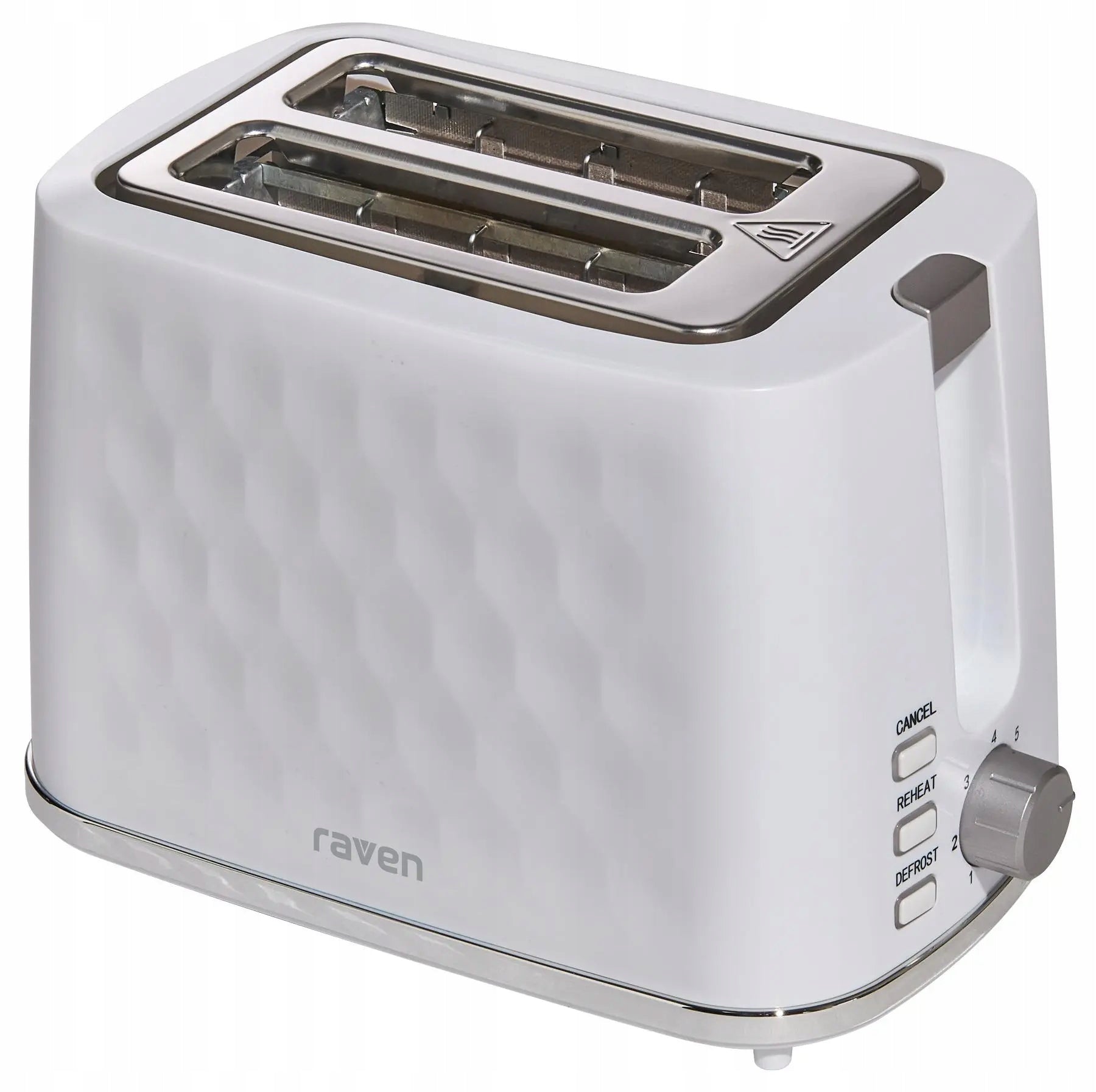 Toaster RAVEN ET008B 2 toast 7-stage power adjustment 900W White Power rating 900 W