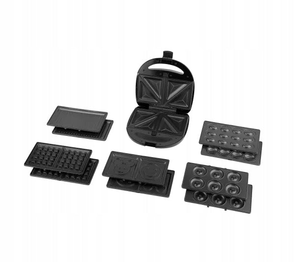 Toaster Raven ES012 6in1 replaceable waffle plates panini grill cookies donuts