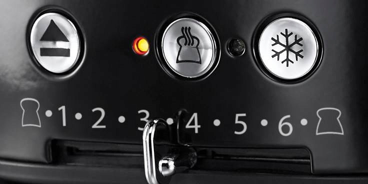 Toaster Russell Hobbs 21681-56 black 1300 W Power rating 1300 W
