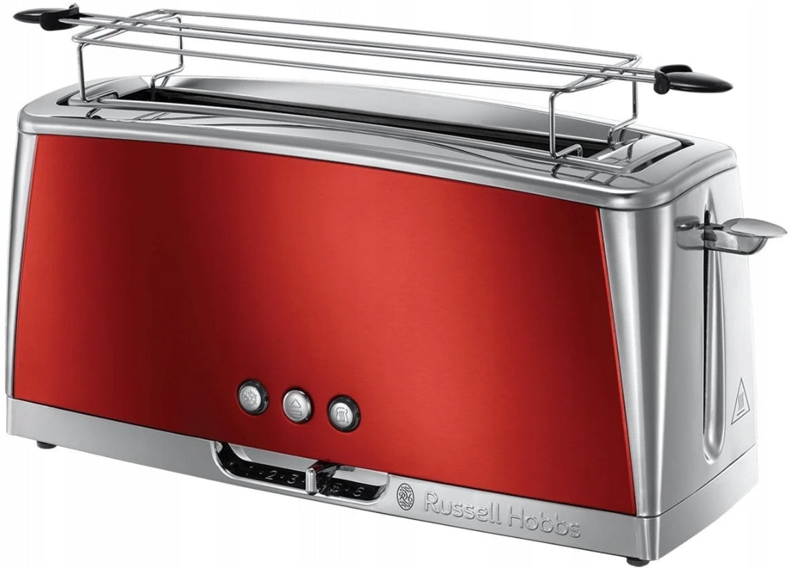 Toaster Russell Hobbs Luna Long Slot Solar 23250-56 Lift Tray Red