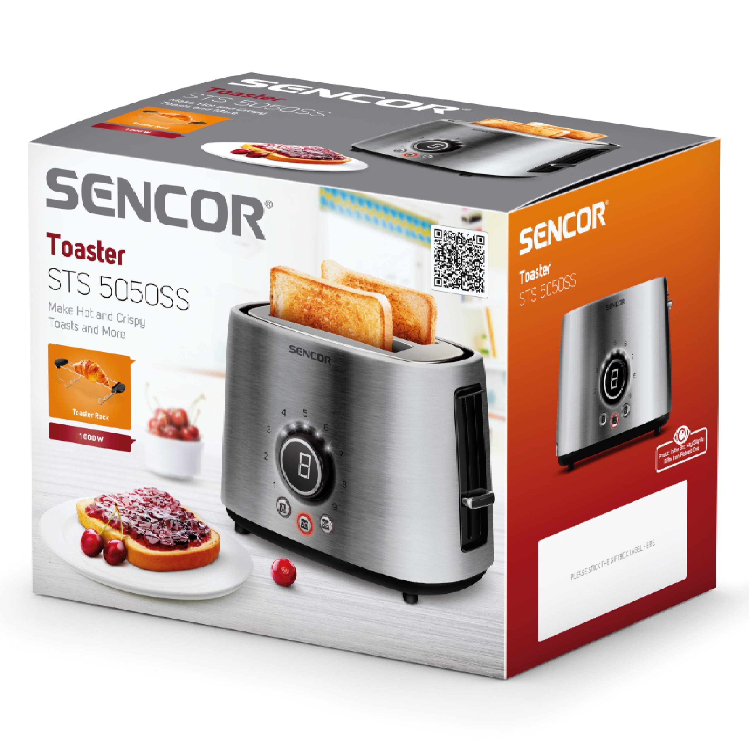 Toaster Sencor STS 5050SS STAINLESS STEEL 1000W Power rating 1000 W