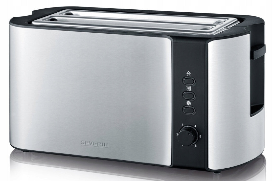 Toaster Severin AT 2590 4 Slices 1400W Defrost Function STAINLESS STEEL Packaging status original
